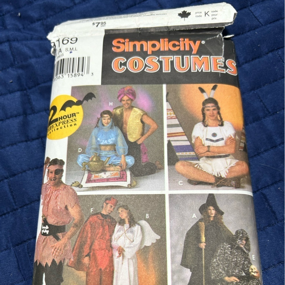 Simplicity 9169 - sm, med, larg, Devil- angel- witch- pirate and more